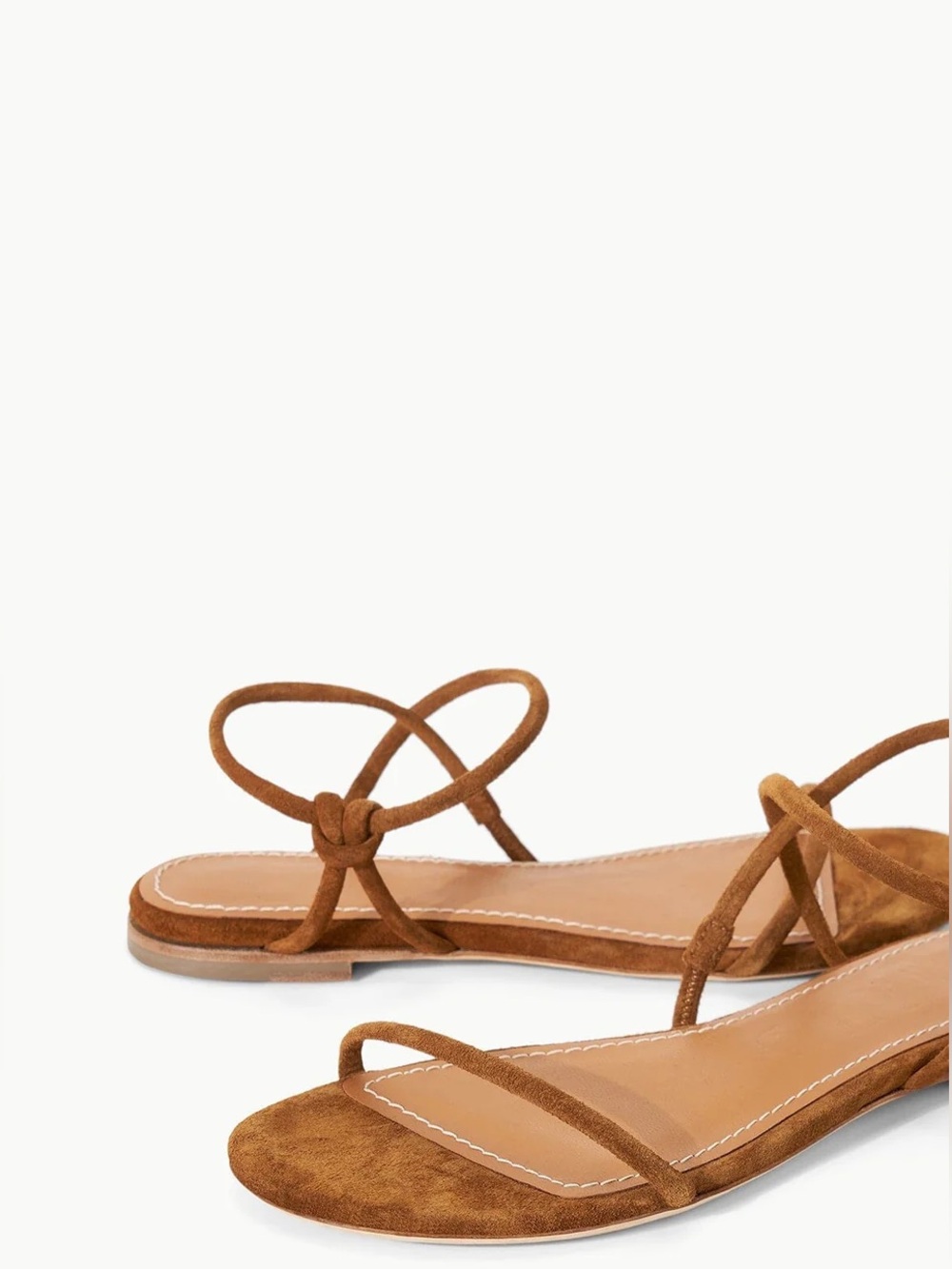 STAUD Laurel Suede Sandal in Tan Suede 39 - Picture 4 of 12